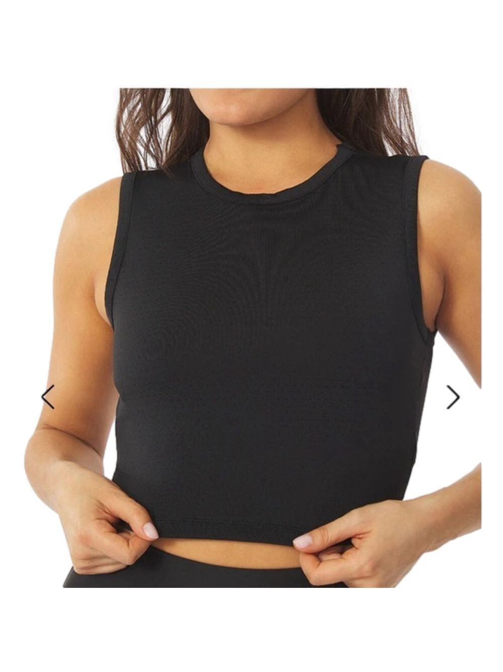NWT WEWOREWHAT Revolve Black Cropped Muscle Tank